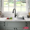 imageDELTA FAUCET Everest 30inch Granite Composite Workstation Kitchen Sink Undermount Single Bowl with WorkFlow Ledge and Accessories in Dark Grey 75B93330SDGWhite