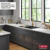 imageDELTA FAUCET Everest 30inch Granite Composite Workstation Kitchen Sink Undermount Single Bowl with WorkFlow Ledge and Accessories in Dark Grey 75B93330SDGDark Grey