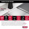 imageDELTA FAUCET Everest 30inch Granite Composite Workstation Kitchen Sink Undermount Single Bowl with WorkFlow Ledge and Accessories in Dark Grey 75B93330SDGWhite
