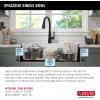 imageDELTA FAUCET Everest 30inch Granite Composite Workstation Kitchen Sink Undermount Single Bowl with WorkFlow Ledge and Accessories in Dark Grey 75B93330SDGWhite