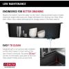 imageDELTA FAUCET Everest 30inch Granite Composite Workstation Kitchen Sink Undermount Single Bowl with WorkFlow Ledge and Accessories in Dark Grey 75B93330SDGBlack