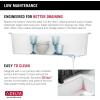 imageDELTA FAUCET Everest 30inch Granite Composite Workstation Kitchen Sink Undermount Single Bowl with WorkFlow Ledge and Accessories in Dark Grey 75B93330SDGWhite