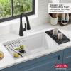 imageDELTA FAUCET Everest 30inch Granite Composite Workstation Kitchen Sink Undermount Single Bowl with WorkFlow Ledge and Accessories in Dark Grey 75B93330SDGBlack