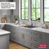 imageDELTA FAUCET Everest 30inch Granite Composite Workstation Kitchen Sink Undermount Single Bowl with WorkFlow Ledge and Accessories in Dark Grey 75B93330SDGBlack