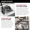 imageDELTA FAUCET Everest 30inch Granite Composite Workstation Kitchen Sink Undermount Single Bowl with WorkFlow Ledge and Accessories in Dark Grey 75B93330SDGWhite