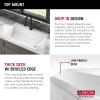 imageDELTA FAUCET Everest 30inch Granite Composite Workstation Kitchen Sink Undermount Single Bowl with WorkFlow Ledge and Accessories in Dark Grey 75B93330SDGWhite