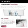 imageDELTA FAUCET Everest 30inch Granite Composite Workstation Kitchen Sink Undermount Single Bowl with WorkFlow Ledge and Accessories in Dark Grey 75B93330SDGWhite