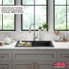 imageDELTA FAUCET Everest 30inch Granite Composite Workstation Kitchen Sink Undermount Single Bowl with WorkFlow Ledge and Accessories in Dark Grey 75B93330SDGBlack
