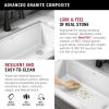 imageDELTA FAUCET Everest 30inch Granite Composite Workstation Kitchen Sink Undermount Single Bowl with WorkFlow Ledge and Accessories in Dark Grey 75B93330SDGWhite