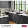 imageDELTA FAUCET Everest 30inch Granite Composite Workstation Kitchen Sink Undermount Single Bowl with WorkFlow Ledge and Accessories in Dark Grey 75B93330SDGBlack