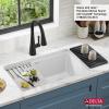 imageDELTA FAUCET Everest 30inch Granite Composite Workstation Kitchen Sink Undermount Single Bowl with WorkFlow Ledge and Accessories in Dark Grey 75B93330SDGWhite