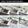 imageDELTA FAUCET Everest 30inch Granite Composite Workstation Kitchen Sink Undermount Single Bowl with WorkFlow Ledge and Accessories in Dark Grey 75B93330SDGWhite