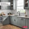 imageDELTA FAUCET Rivet 33Inch Workstation Kitchen Sink Undermount 16 Gauge Stainless Steel 5050 Double Bowl with WorkFlow Ledge and Chefs Kit of 9 Accessories 95B93133DSSStainless Steel
