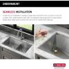 imageDELTA FAUCET Rivet 33Inch Workstation Kitchen Sink Undermount 16 Gauge Stainless Steel 5050 Double Bowl with WorkFlow Ledge and Chefs Kit of 9 Accessories 95B93133DSSStainless Steel