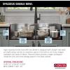imageDELTA FAUCET Rivet 33Inch Workstation Kitchen Sink Undermount 16 Gauge Stainless Steel 5050 Double Bowl with WorkFlow Ledge and Chefs Kit of 9 Accessories 95B93133DSSStainless Steel
