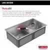 imageDELTA FAUCET Rivet 33Inch Workstation Kitchen Sink Undermount 16 Gauge Stainless Steel 5050 Double Bowl with WorkFlow Ledge and Chefs Kit of 9 Accessories 95B93133DSSStainless Steel