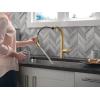 imageDelta 19824LFSP Keele Kitchen Faucet Standard SpotShield StainlessChampagne Bronze