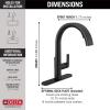 imageDelta 19824LFSP Keele Kitchen Faucet Standard SpotShield StainlessMatte Black