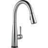 imageDelta Essa Touchless Kitchen Faucet with Touch Technology Brushed Nickel Kitchen Sink Faucet with Pull Down Sprayer Single Hole Arctic Stainless 9113TLARDSTArctic Stainless