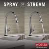 imageDelta Essa Touchless Kitchen Faucet with Touch Technology Brushed Nickel Kitchen Sink Faucet with Pull Down Sprayer Single Hole Arctic Stainless 9113TLARDSTChrome