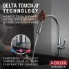 imageDelta Essa Touchless Kitchen Faucet with Touch Technology Brushed Nickel Kitchen Sink Faucet with Pull Down Sprayer Single Hole Arctic Stainless 9113TLARDSTArctic Stainless