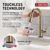 imageDelta Essa Touchless Kitchen Faucet with Touch Technology Brushed Nickel Kitchen Sink Faucet with Pull Down Sprayer Single Hole Arctic Stainless 9113TLARDSTChampagne Bronze