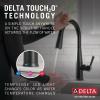 imageDelta Essa Touchless Kitchen Faucet with Touch Technology Brushed Nickel Kitchen Sink Faucet with Pull Down Sprayer Single Hole Arctic Stainless 9113TLARDSTMatte Black