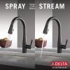 imageDelta Essa Touchless Kitchen Faucet with Touch Technology Brushed Nickel Kitchen Sink Faucet with Pull Down Sprayer Single Hole Arctic Stainless 9113TLARDSTMatte Black