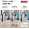 imageDelta Essa Touchless Kitchen Faucet with Touch Technology Brushed Nickel Kitchen Sink Faucet with Pull Down Sprayer Single Hole Arctic Stainless 9113TLARDSTVenetian Bronze