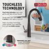 imageDelta Essa Touchless Kitchen Faucet with Touch Technology Brushed Nickel Kitchen Sink Faucet with Pull Down Sprayer Single Hole Arctic Stainless 9113TLARDSTVenetian Bronze