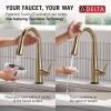 imageDelta Essa Touchless Kitchen Faucet with Touch Technology Brushed Nickel Kitchen Sink Faucet with Pull Down Sprayer Single Hole Arctic Stainless 9113TLARDSTChampagne Bronze