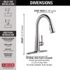 imageDelta Essa Touchless Kitchen Faucet with Touch Technology Brushed Nickel Kitchen Sink Faucet with Pull Down Sprayer Single Hole Arctic Stainless 9113TLARDSTArctic Stainless
