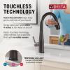 imageDelta Essa Touchless Kitchen Faucet with Touch Technology Brushed Nickel Kitchen Sink Faucet with Pull Down Sprayer Single Hole Arctic Stainless 9113TLARDSTVenetian Bronze