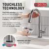 imageDelta Essa Touchless Kitchen Faucet with Touch Technology Brushed Nickel Kitchen Sink Faucet with Pull Down Sprayer Single Hole Arctic Stainless 9113TLARDSTArctic Stainless
