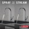 imageDelta Essa Touchless Kitchen Faucet with Touch Technology Brushed Nickel Kitchen Sink Faucet with Pull Down Sprayer Single Hole Arctic Stainless 9113TLARDSTArctic Stainless