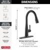 imageDelta Essa Touchless Kitchen Faucet with Touch Technology Brushed Nickel Kitchen Sink Faucet with Pull Down Sprayer Single Hole Arctic Stainless 9113TLARDSTMatte Black