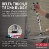 imageDelta Essa Touchless Kitchen Faucet with Touch Technology Brushed Nickel Kitchen Sink Faucet with Pull Down Sprayer Single Hole Arctic Stainless 9113TLARDSTChrome