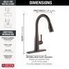 imageDelta Essa Touchless Kitchen Faucet with Touch Technology Brushed Nickel Kitchen Sink Faucet with Pull Down Sprayer Single Hole Arctic Stainless 9113TLARDSTVenetian Bronze