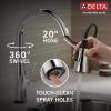 imageDelta Essa Touchless Kitchen Faucet with Touch Technology Brushed Nickel Kitchen Sink Faucet with Pull Down Sprayer Single Hole Arctic Stainless 9113TLARDSTChrome