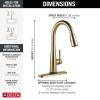 imageDelta Essa Touchless Kitchen Faucet with Touch Technology Brushed Nickel Kitchen Sink Faucet with Pull Down Sprayer Single Hole Arctic Stainless 9113TLARDSTChampagne Bronze