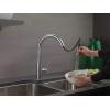 imageDelta Essa Touchless Kitchen Faucet with Touch Technology Brushed Nickel Kitchen Sink Faucet with Pull Down Sprayer Single Hole Arctic Stainless 9113TLARDSTArctic Stainless