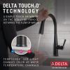 imageDelta Essa Touchless Kitchen Faucet with Touch Technology Brushed Nickel Kitchen Sink Faucet with Pull Down Sprayer Single Hole Arctic Stainless 9113TLARDSTMatte Black
