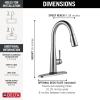 imageDelta Essa Touchless Kitchen Faucet with Touch Technology Brushed Nickel Kitchen Sink Faucet with Pull Down Sprayer Single Hole Arctic Stainless 9113TLARDSTArctic Stainless