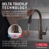 imageDelta Essa Touchless Kitchen Faucet with Touch Technology Brushed Nickel Kitchen Sink Faucet with Pull Down Sprayer Single Hole Arctic Stainless 9113TLARDSTVenetian Bronze