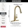 imageDelta Essa Touchless Kitchen Faucet with Touch Technology Brushed Nickel Kitchen Sink Faucet with Pull Down Sprayer Single Hole Arctic Stainless 9113TLARDSTChampagne Bronze