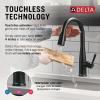 imageDelta Essa Touchless Kitchen Faucet with Touch Technology Brushed Nickel Kitchen Sink Faucet with Pull Down Sprayer Single Hole Arctic Stainless 9113TLARDSTMatte Black