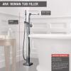 imageDelta Faucet Ara FloorMount Freestanding Tub Filler with Handheld Sprayer  T4767  Bathtub Faucet for Bathroom Fixtures  Chrome Valve Sold SeparatelyChrome
