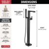 imageDelta Faucet Ara FloorMount Freestanding Tub Filler with Handheld Sprayer  T4767  Bathtub Faucet for Bathroom Fixtures  Chrome Valve Sold SeparatelyMatte Black