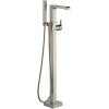 imageDelta Faucet Ara FloorMount Freestanding Tub Filler with Handheld Sprayer  T4767  Bathtub Faucet for Bathroom Fixtures  Chrome Valve Sold SeparatelyStainless