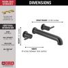imageDelta Faucet Contemporary WallMounted Tub Filler  T5759BLWL  Modern Bathroom Tub Faucet ampamp Handles  Sleek Bathroom Fixtures  Matte Black Valve Sold SeparatelyMatte Black